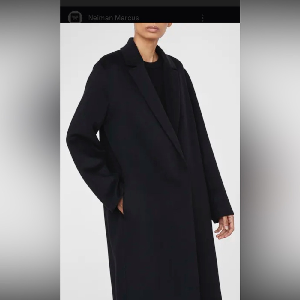 Vince Black Trench Coat - Picture 2 of 9